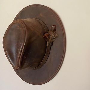 Brown leather Goorin Brothers Hat